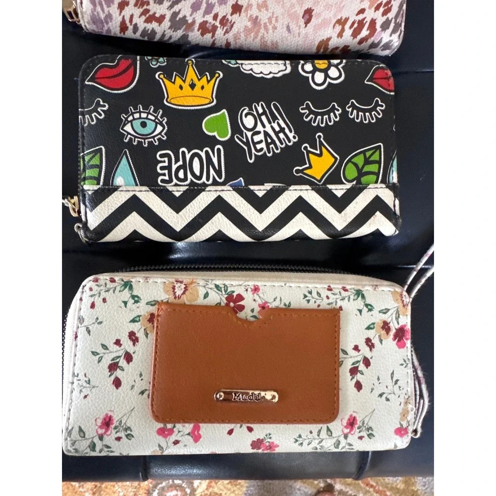 Lot of 3 Mudd A New Day zip Around Wristlet Wallets‎ Womens Boho